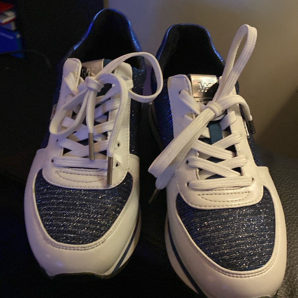 Michael Kors Monique Trainer River Blue 43R2MQFSBD Women's